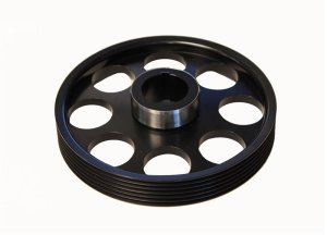 Hyundai Genesis Coupe Crank Pulley - Torque Solution - Lightweight - Black - `10-`27